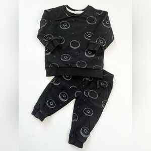Miles The Label Black Pancake Print Kids Bottoms and Sweater